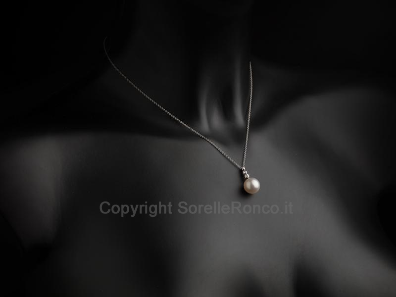 COLLANA IN ORO CON PERLA Ø 12 MM